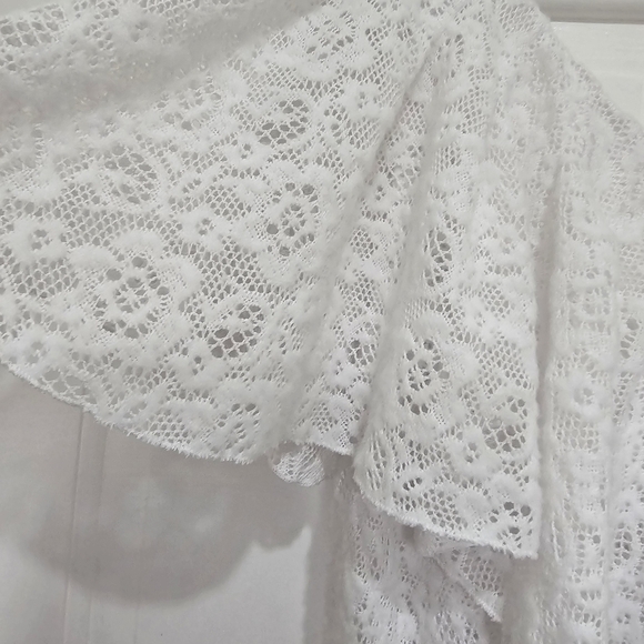 Free People Waterfall Maxi Lace Top Dress Swim Coverup White Size M - Picture 9 of 16